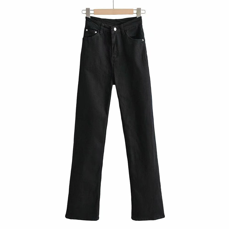 Women Jeans Retro Slimming Horn