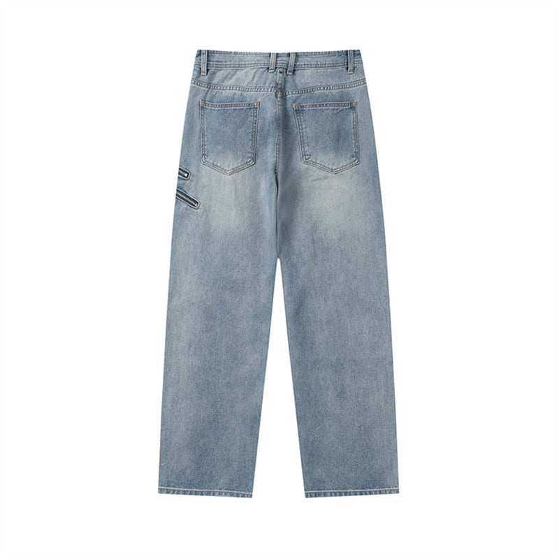 Men Jeans Personalized Design Zipper Stitching