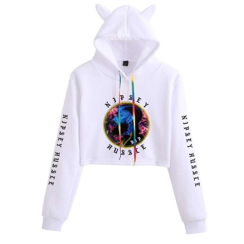 Nipsey Hussle Hoodie Rap Loose Cat Ears Sweater for Women (Part 2)