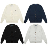 Embroidered button v-neck cardigan