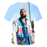 Nipsey Hussle T Shirts Rap Singer 3D Printing