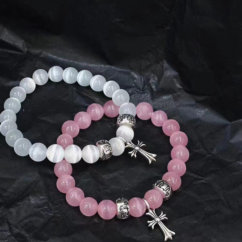 Chrome Heart Bracelet Vintage Cross Ornament