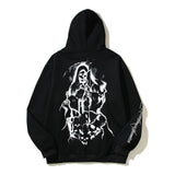 HS Hoodie Halloween Demon Printing plus Velvet Hoodie