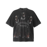 Unisex T-Shirts Doberman REPRESENT Vintage Loose Short Sleeves