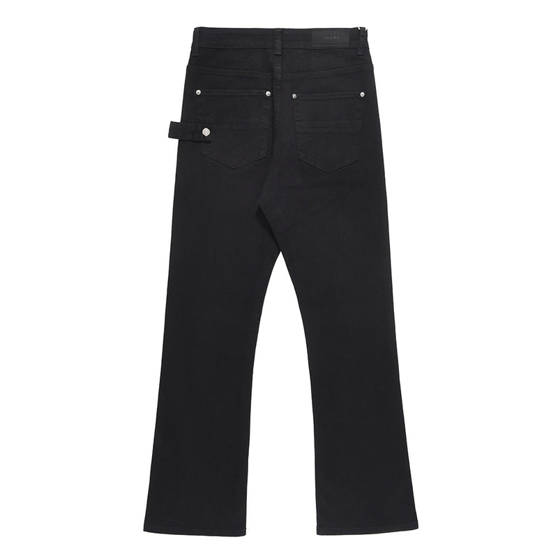 Men Jeans Loose Casual Solid Color
