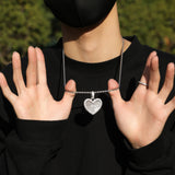 Jewelry Love Pendant Copper Set Zircon T Square Full Diamond Pendant Necklace St. Valentine's Spectrum