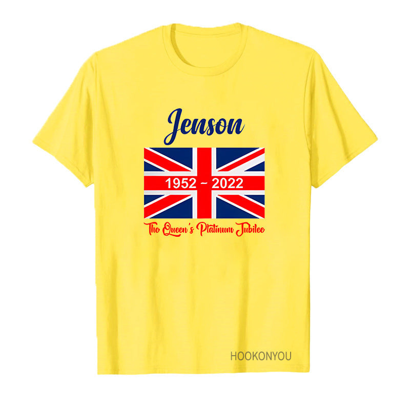 Inspired by Queen's Platinum Jubilee 2022 Elizabeth 70 Years T-shirt Logo Printing