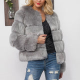 Women Fur Jacket Fashion Warm Short Sets of Coats