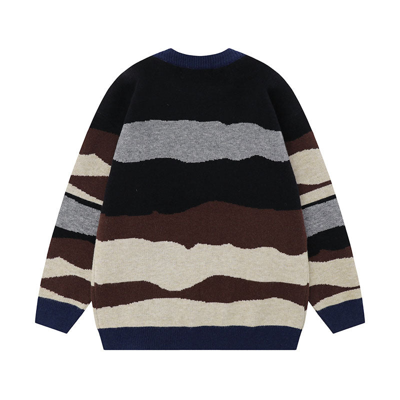 Women Sweater Vintage Knitted Top Idle Style Oversize