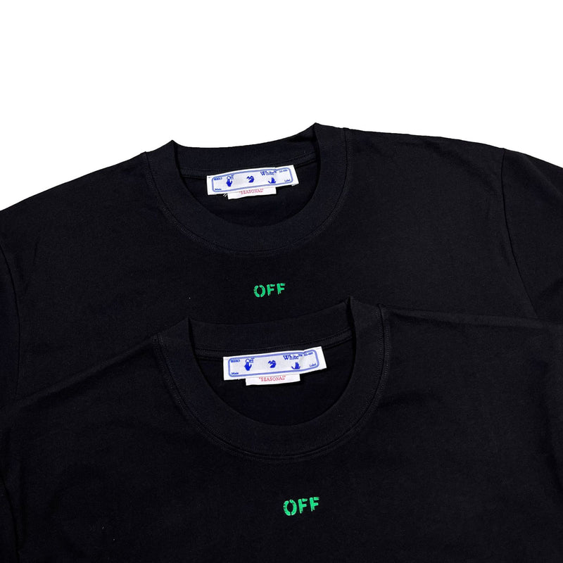Ow T Shirts Green Mushroom Male and Female Trendy Brand Short Sleeve
