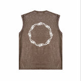 Purple Brand Distressed Tank T Shirts Distressed Sleeveless T-shirt Vest
