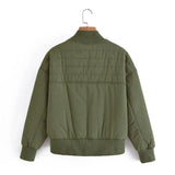 Women Cotton Coat Trench Coat Casual Stand Collar Loose Baseball Uniform
