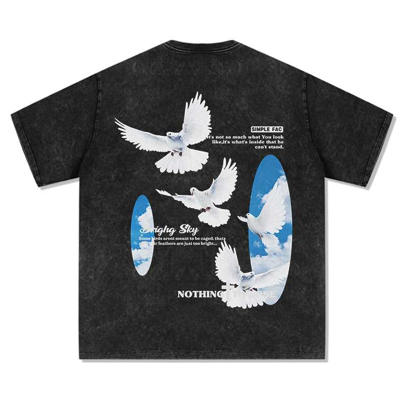 Unisex T Shirt Short Sleeve T-Shirt Men's Loose