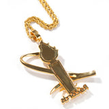 Jewelry Torch Memorial Jewelry Dense Zircon Necklace Fashion Pendant Jesus Pieces Spectrum