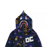 Bathing Ape Hoodie Shark Head Star Camo Sweater