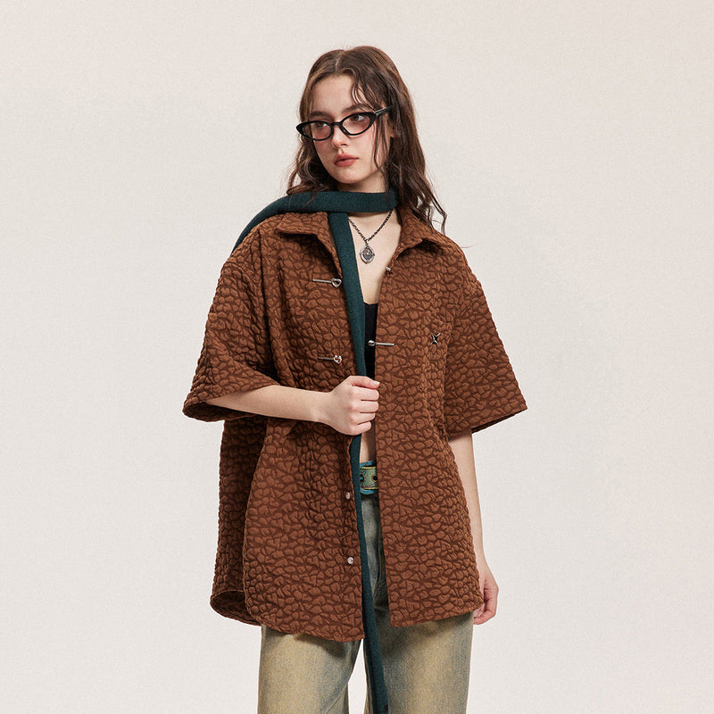 Unisex Shirt Loose Personality Turn-down Collar Coat