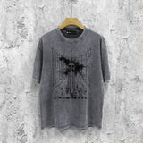 Purple Brand Distressed T Shirts Short Sleeve