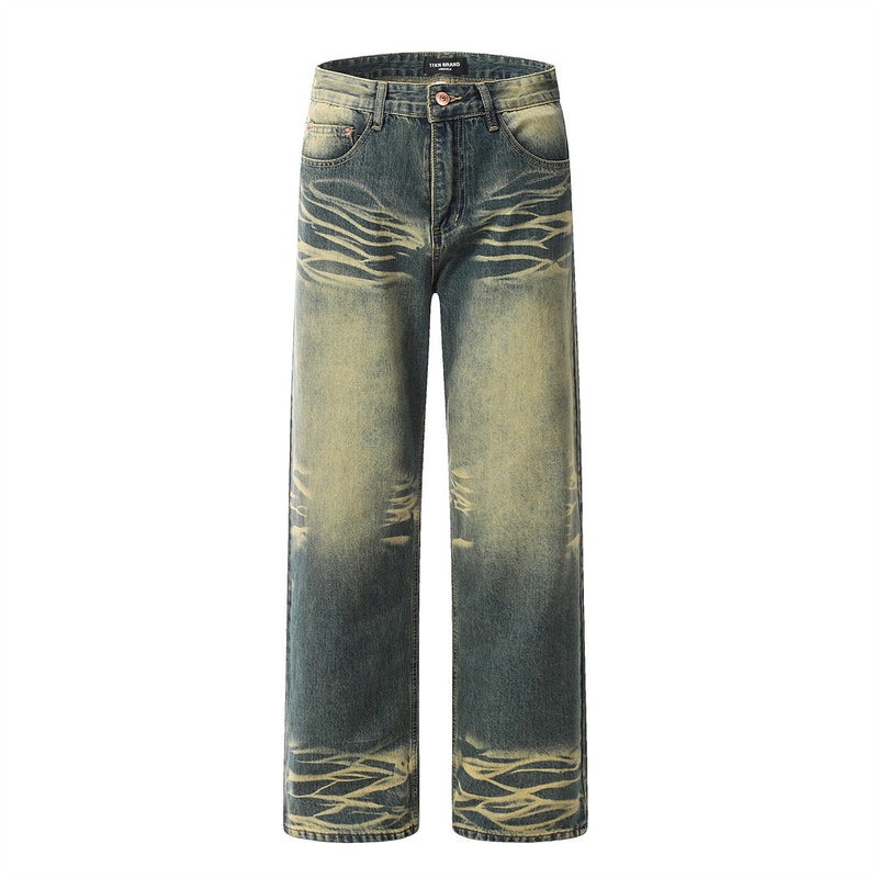 Men Jeans Old Punk Loose