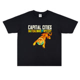 Rock Star T Shirt Capital Cities Band Printed T-shirt Short Sleeve Loose Personality