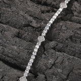 Bracelet Copper Zircon Diamond Clover Tennis Chain Light Luxury Spectrum St. Valentine's