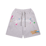 Gallery Dept Shorts Hand Painted Splash Ink Graffiti Alphabet Casual Shorts
