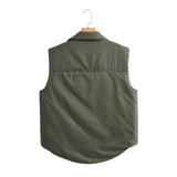 Women Cotton Coat Winter Warm Lapel Vest