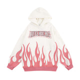 Men Fleece Lined Hoodie Printed Hoodie Men's Autumn and Winter Loose Sweatshirt