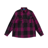 MIJKO Mens Jacket Loose Checked Jacket