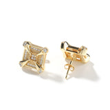 Earrings Zircon Square Earrings Spectrum