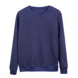 Solid Color Long Sleeve Crew Neck Shirt