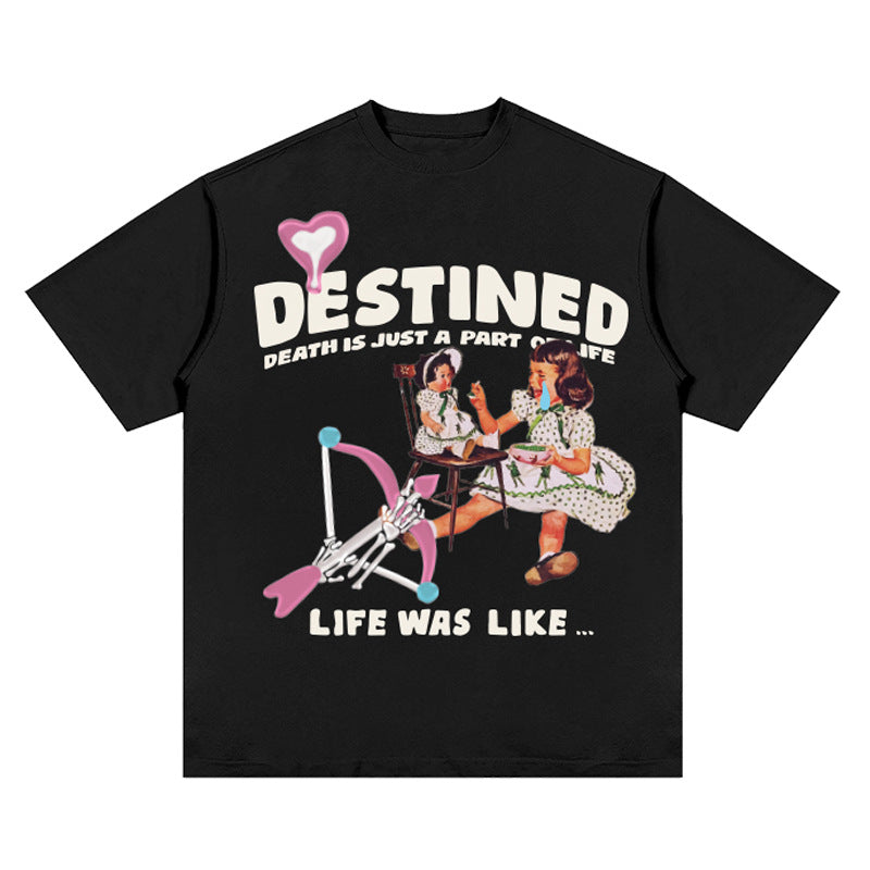 Unisex T Shirt Printed Short Sleeve Loose