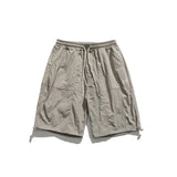 Unisex Shorts Retro Workwear Shorts Embroidered Loose