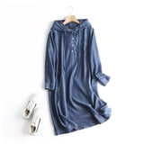 Women Dresses Hooded Denim Skirt