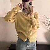Women Knitted Diamond Cropped Sweater Coat