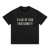 Fog Essentials T Shirts Autumn/Winter FOG Letter Crew Neck Short Sleeves