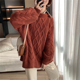 Women Pullover Sweater Thickened Thermal Knitting