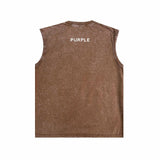 Purple Brand Distressed Tank T Shirts Distressed Sleeveless T-shirt Vest