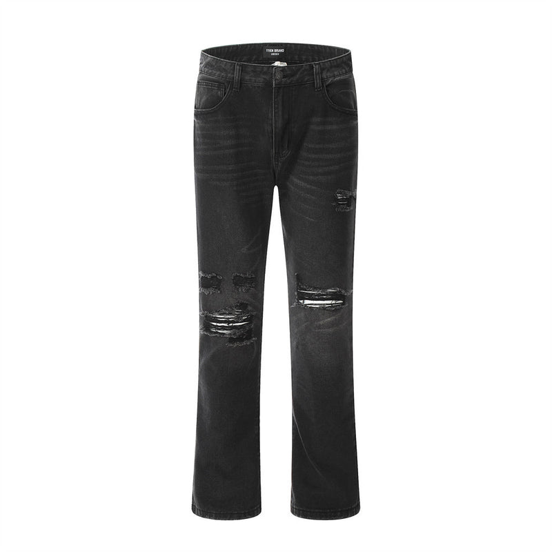 Men Jeans Ripped Ripped Distressed Slim Fit Casual