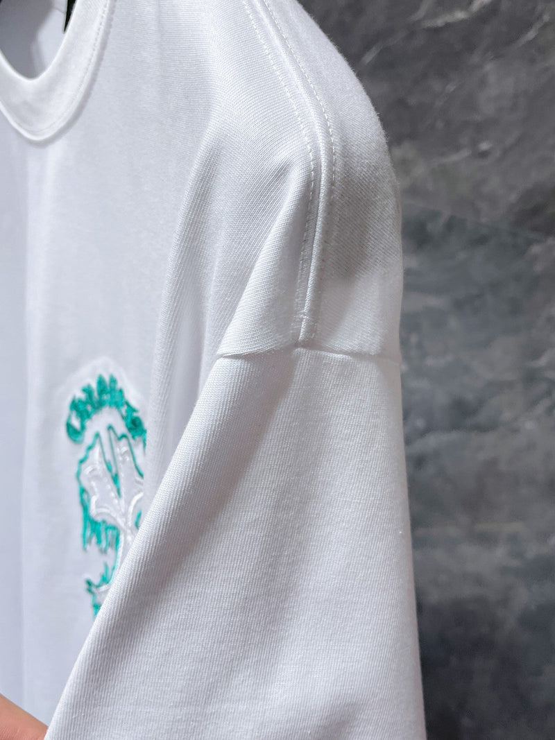 Chh Chrome Hearts T Shirts Summer Sanskrit Patch Embroidery Casual Sports Short Sleeve T-Shirt