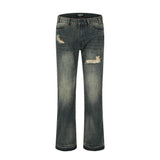 Men Jeans Ripped Burr Personality Design Loose