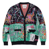 GUILTYPARTIES TIGER Sweater 23ssBASQUIAT V-neck knitted cardigan