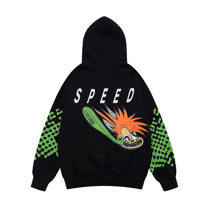 Cactus Flea Market Hoodie Autumn and Winter Printing Velvet Padded Hooded Sweatshirt