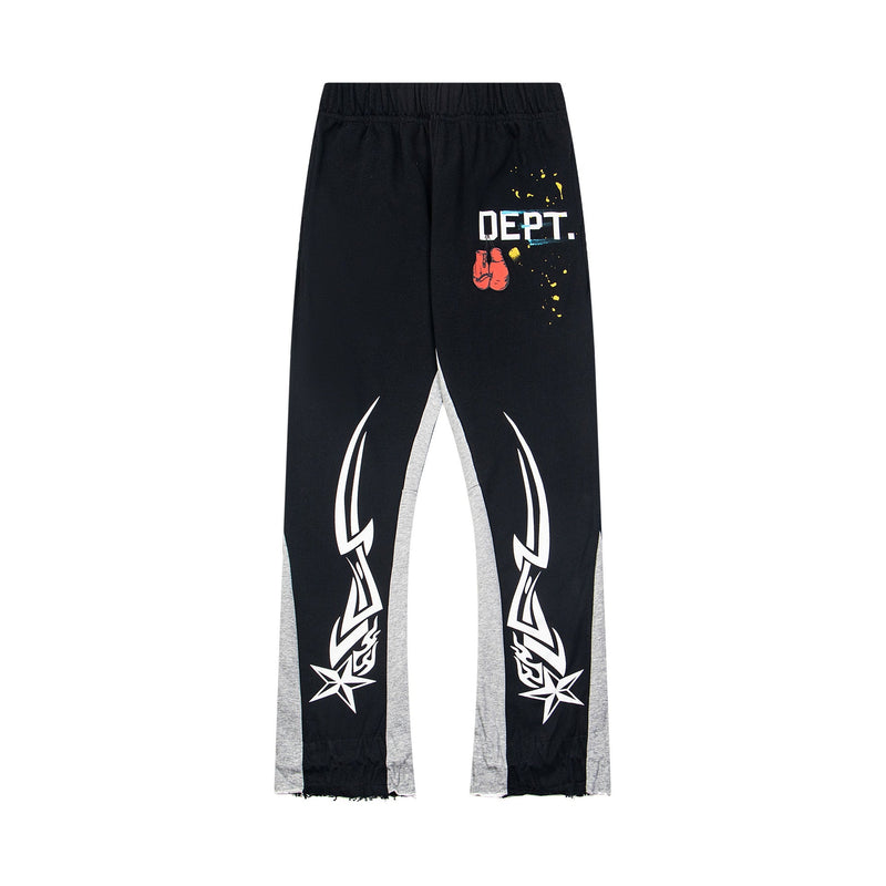 Gallery Dept Sweatpants T Hand-painted splashed ink letter splicing casual trousers