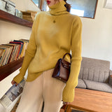 Women Pullover Sweater Loose Turtleneck Sweater