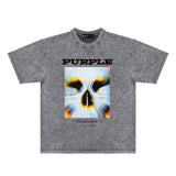 Purple Brand Distressed T Shirts Short Sleeve