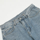 Men Jeans Ripped Splash-Ink Loose All-Match