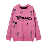 Women Sweater Ripped Sweater Oversize Vintage