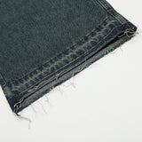 Men Jeans Retro Overalls Multi-Pocket Loose Raw Hem