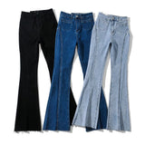 Women Jeans Spicy Girl Retro Stretch Flared Pants