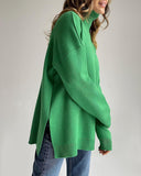 Women Work Business Casual Sweaters Loose High Collar Knitwear